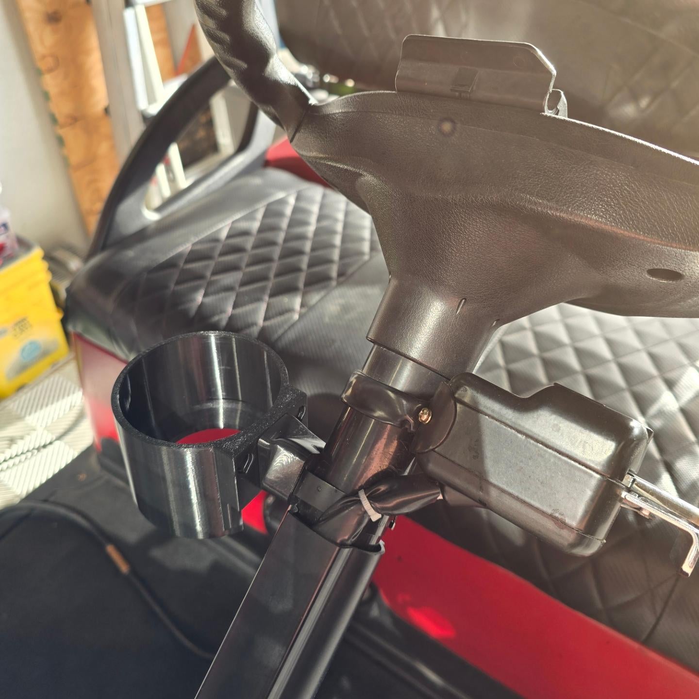 Golf Cart Steering Column Accessory Clip - Great for a Conveniently Placed Cup Holder!