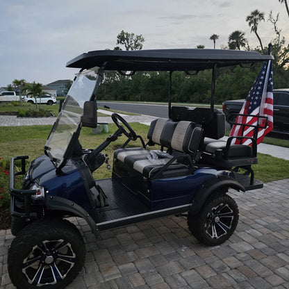 Evolution Golf Cart | 1" Round Bar | Golf Cart Grab Bar Modular Flag Pole - Mounts and Pole Included!!!