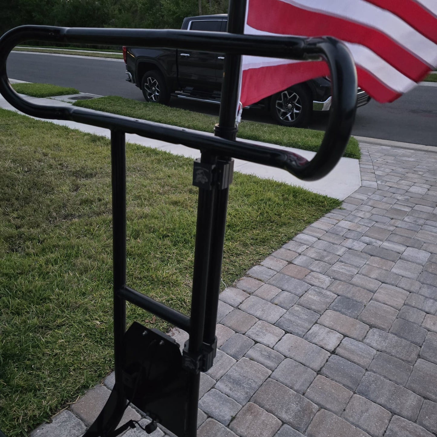 Evolution Golf Cart | 1" Round Bar | Golf Cart Grab Bar Modular Flag Pole - Mounts and Pole Included!!!