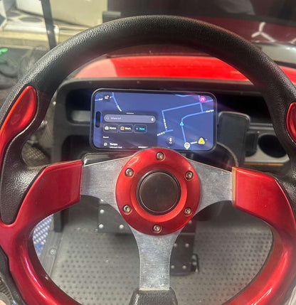 Golf Cart Phone Mount MagSafe Compatible | Universal Steering Column Holder for Club Car, EZGO, ICON, Yamaha