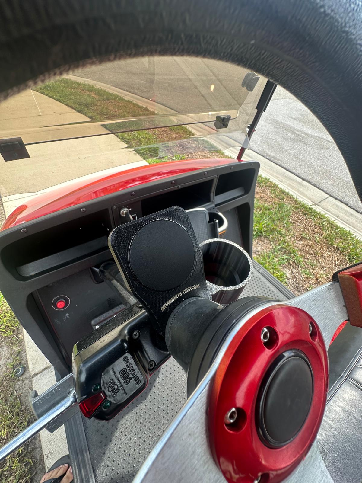 Golf Cart Phone Mount MagSafe Compatible | Universal Steering Column Holder for Club Car, EZGO, ICON, Yamaha