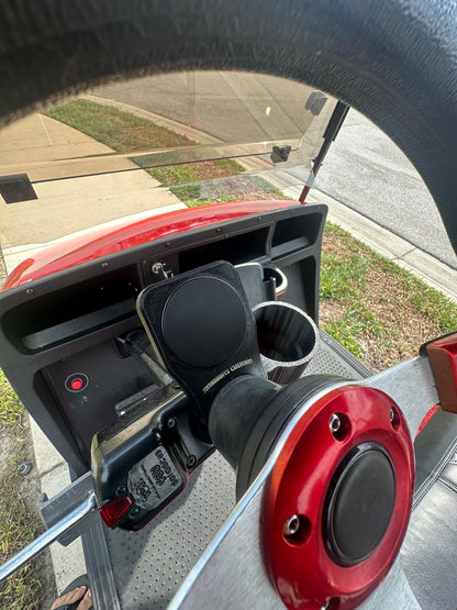Golf Cart Phone Mount MagSafe Compatible | Universal Steering Column Holder for Club Car, EZGO, ICON, Yamaha